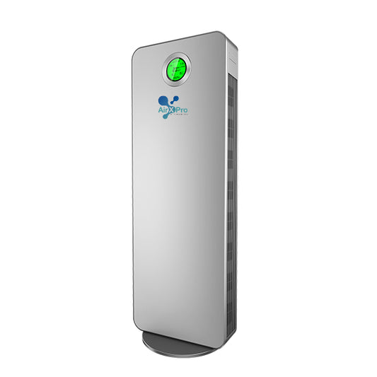 Air purifier with a visible brand logo on a white background
