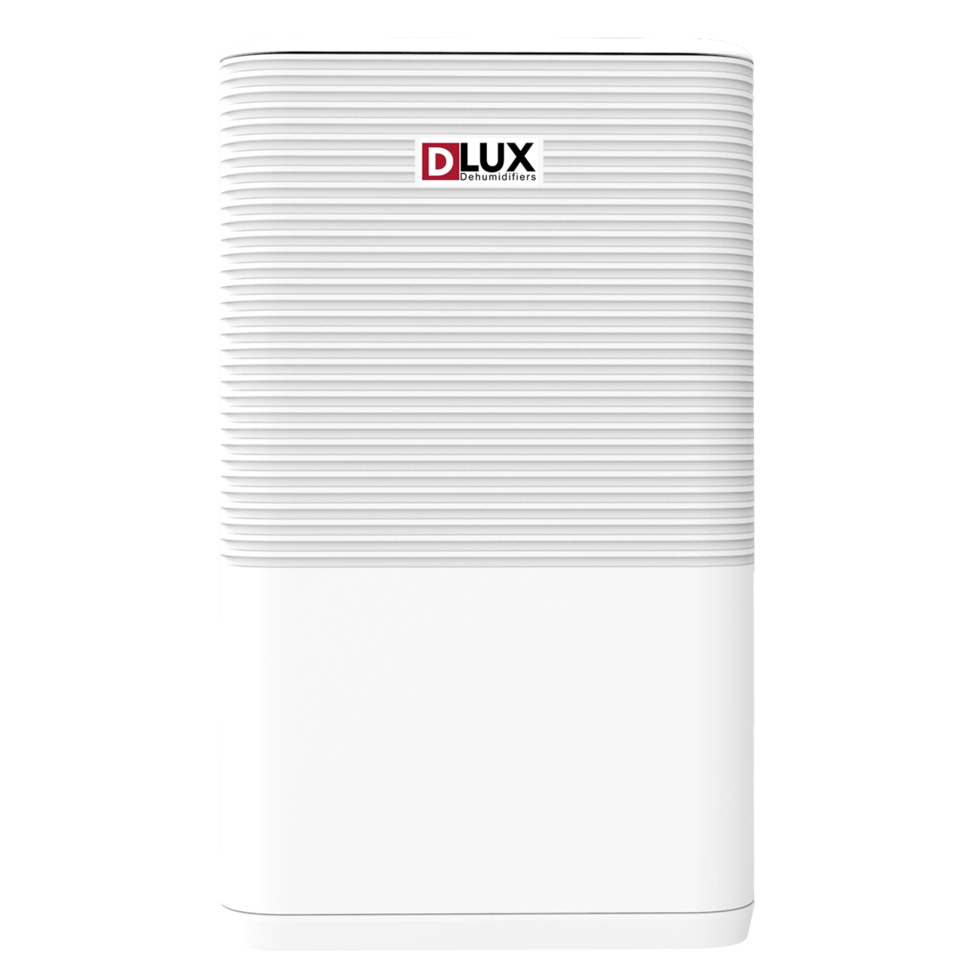 White dehumidifier with DLUX branding on a white background