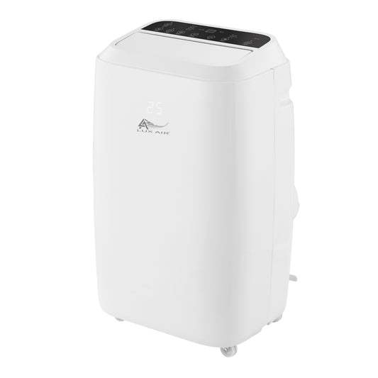 White portable air conditioner with Luxaire logo on a white background